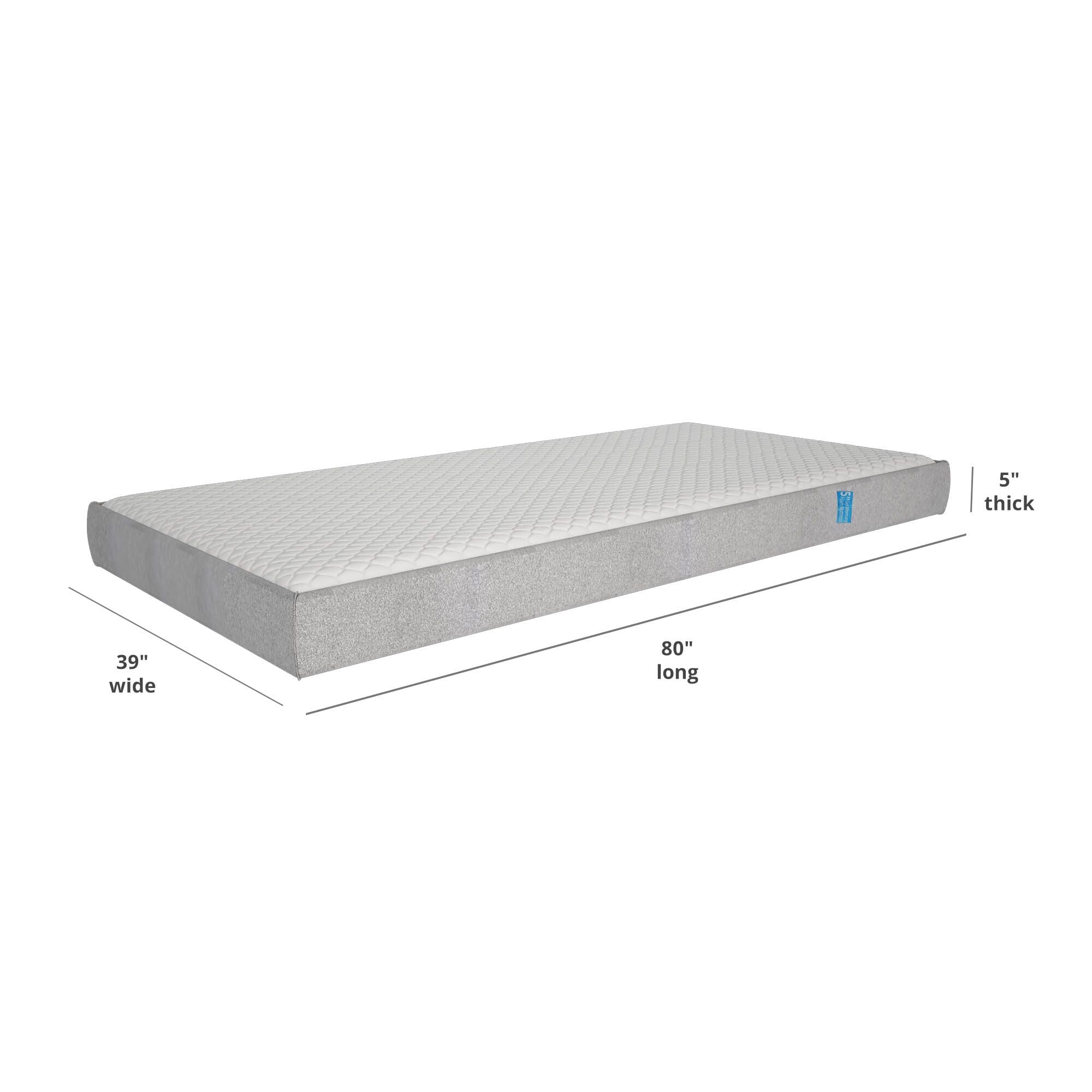 5-Inch Premium Memory Foam Trundle Mattress – Maxtrix Kids