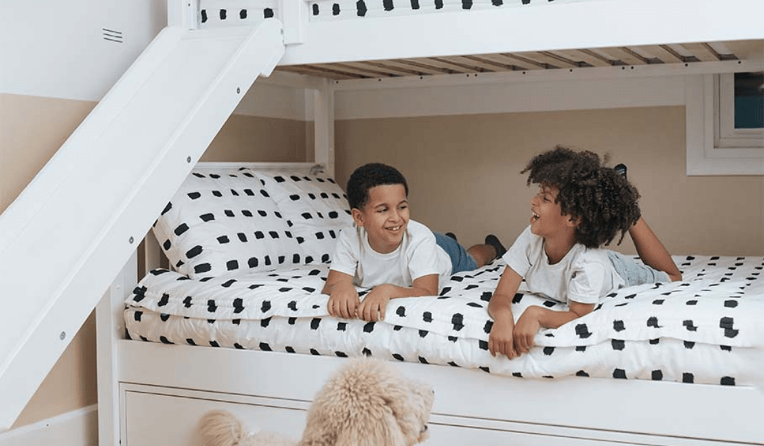 Boy twin loft bed hotsell with slide