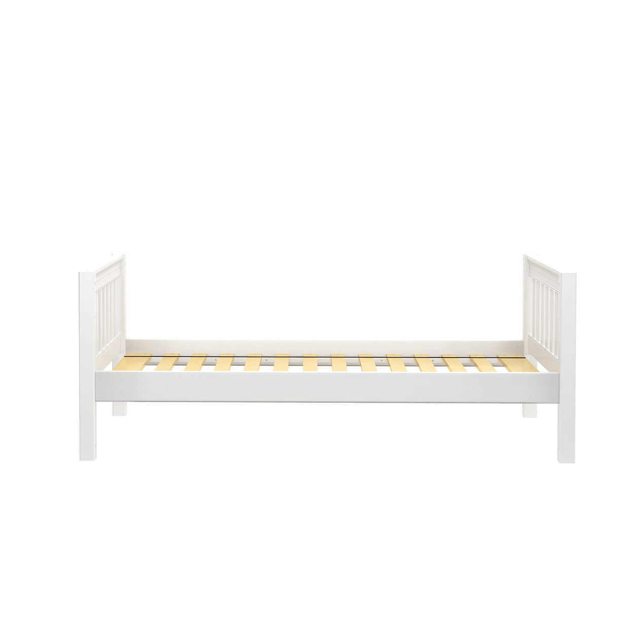 1000 WS : Kids Beds Twin Basic Bed - Low, Slat, White