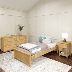 1075 N : Starter Bed Twin Platform Bed, Natural