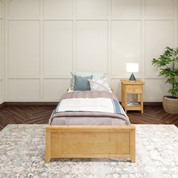 1075 N : Starter Bed Twin Platform Bed, Natural