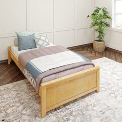 1075 XL UU N : Starter Bed Twin XL Platform Bed with Underbed Dresser, Natural