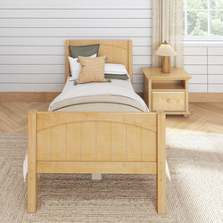 1180 XL NP : Kids Beds Twin XL Traditional Bed with Low Bed End, Panel, Natural