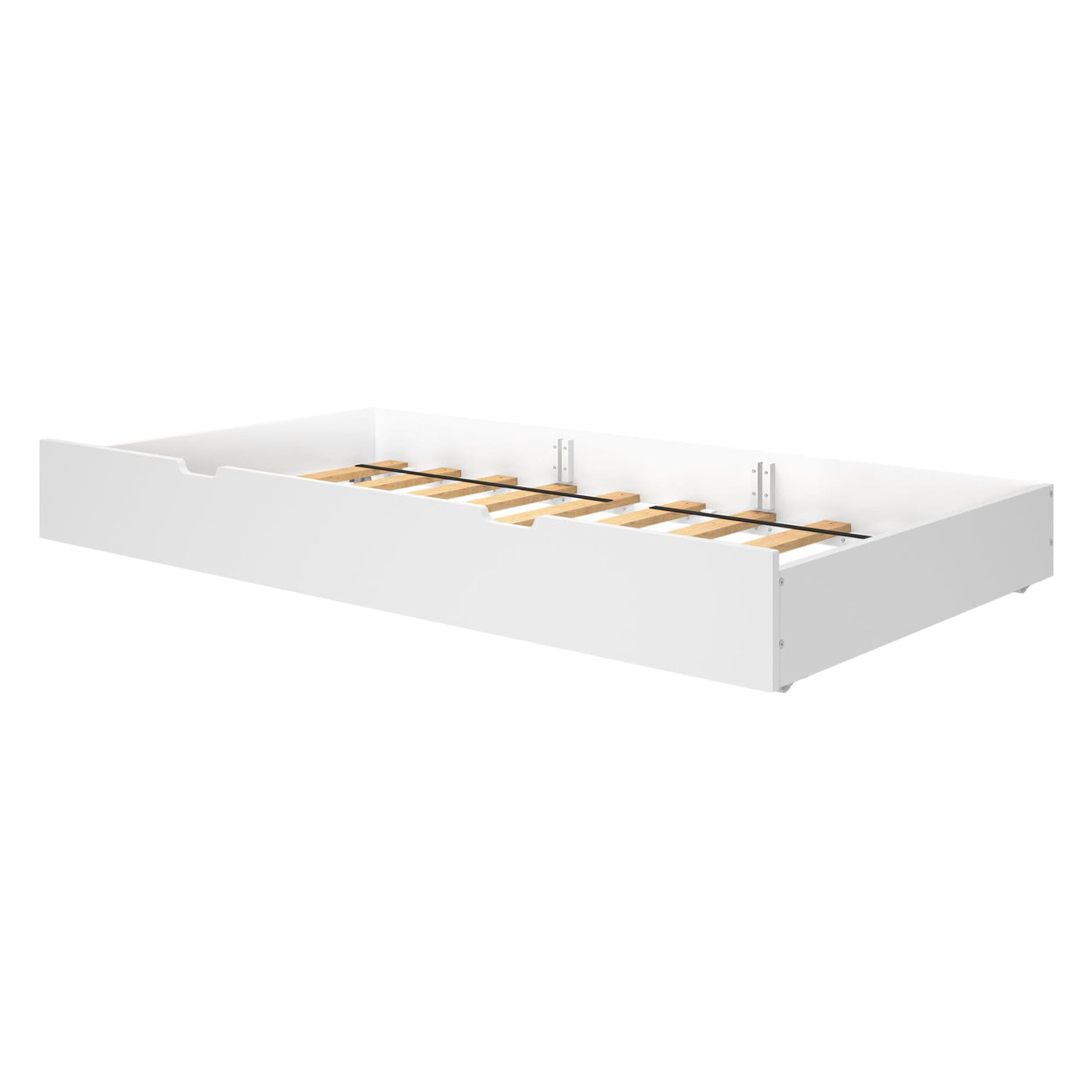 1206-002 : Underbed Storage Trundle with Slats, White