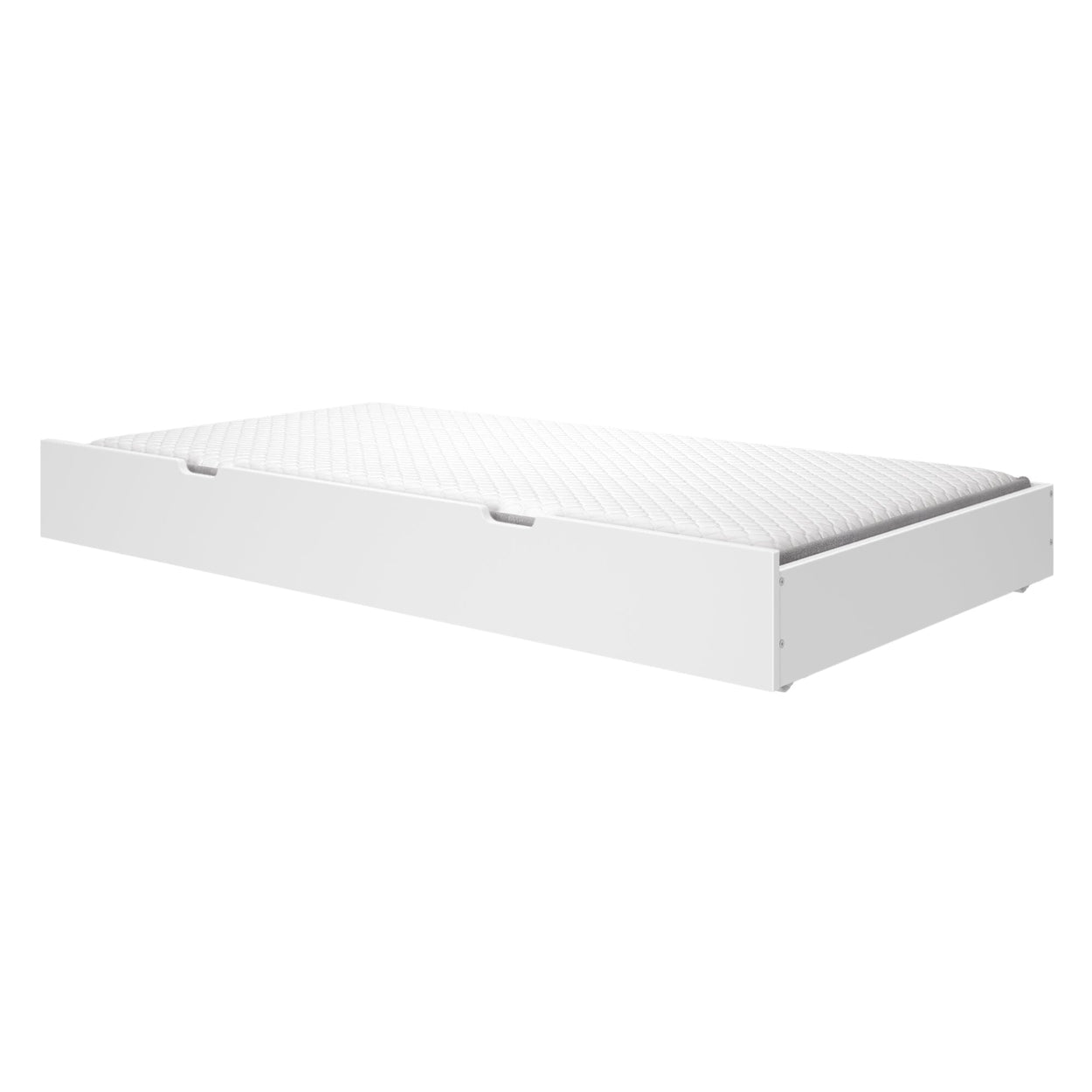 1206-002 : Underbed Storage Trundle with Slats, White