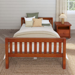 2000 XL CS : Kids Beds Full XL Basic Bed - Low, Slat, Chestnut