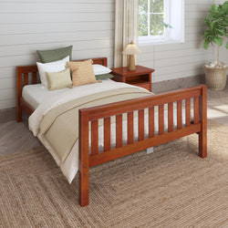 2000 XL CS : Kids Beds Full XL Basic Bed - Low, Slat, Chestnut