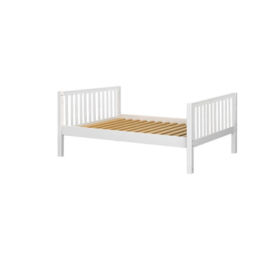 2040 WS : Starter Bed Full Basic Bed - Medium, Slat, White