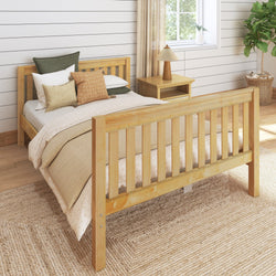 2040 XL NS : Kids Beds Full XL Basic Bed - Medium, Slat, Natural