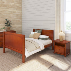 2060 CP : Kids Beds Full Basic Bed - High, Panel, Chestnut