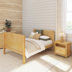 2060 NP : Kids Beds Full Basic Bed - High, Panel, Natural