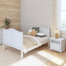 2060 WC : Kids Beds Full Basic Bed - High, Curved, White