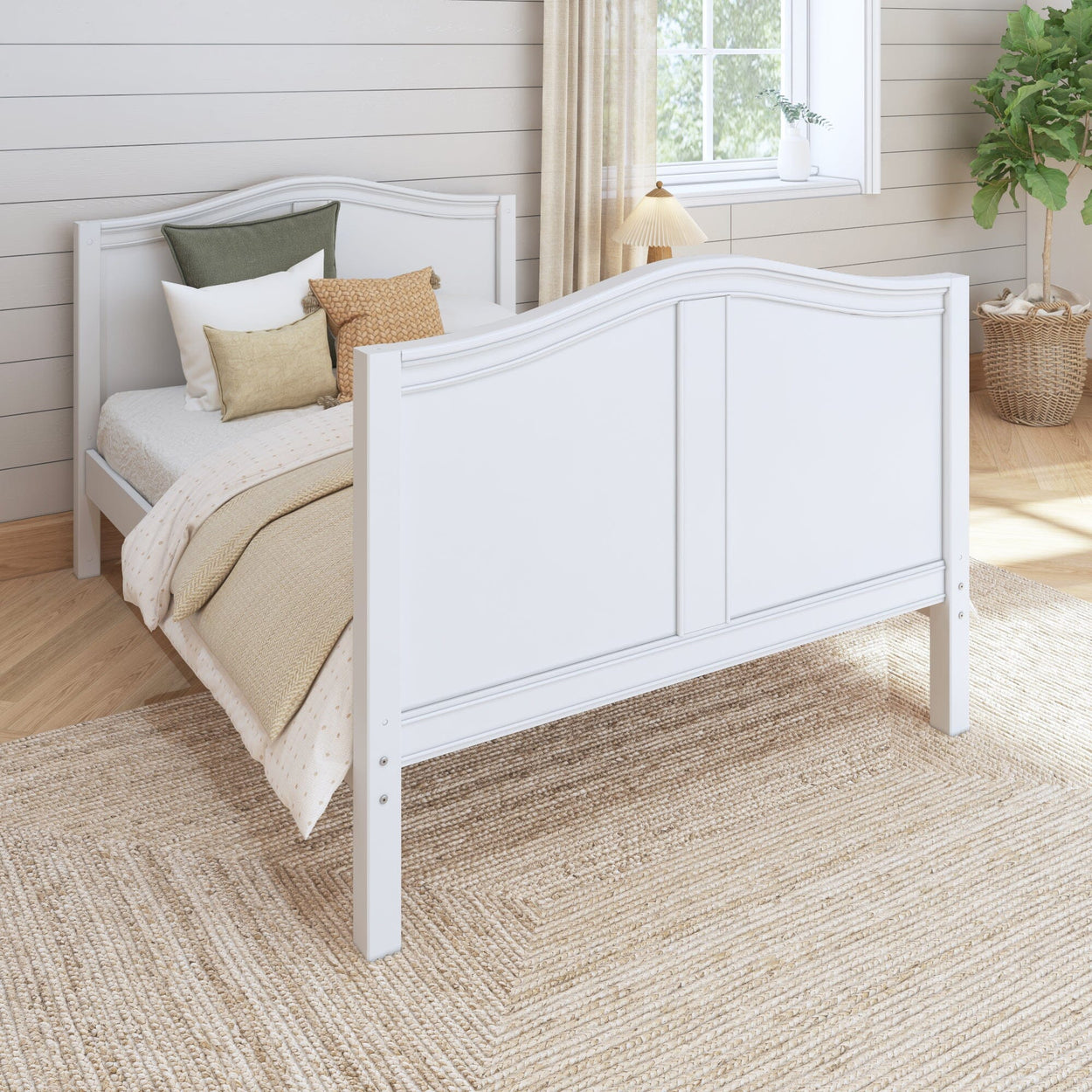 2060 WC : Kids Beds Full Basic Bed - High, Curved, White