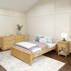 2075 N : Kids Beds Full Platform Bed, Natural