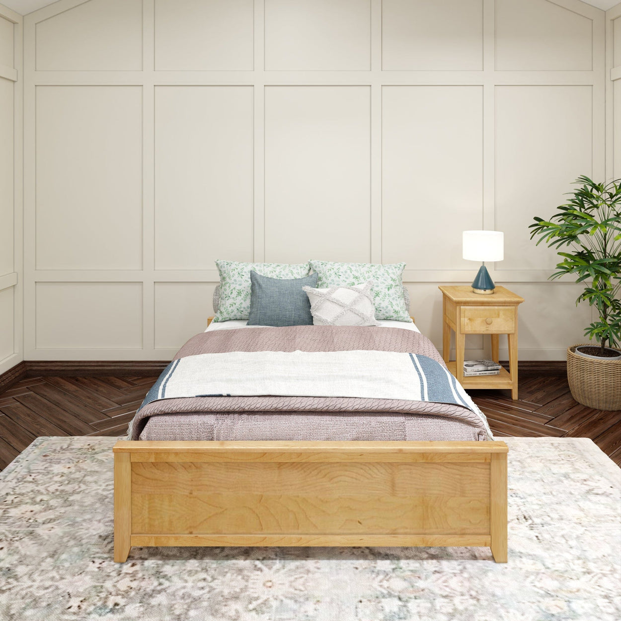 2075 N : Starter Bed Full Platform Bed, Natural