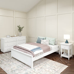 2075 W : Kids Beds Full Platform Bed, White