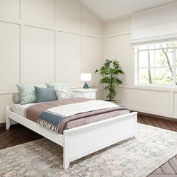 2075 W : Starter Bed Full Platform Bed, White