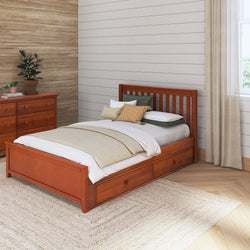 2160 XL UU CS : Kids Beds Full XL Traditional Bed with Underbed Dresser, Slat, Chestnut