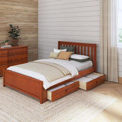 2160 XL UU CS : Kids Beds Full XL Traditional Bed with Underbed Dresser, Slat, Chestnut