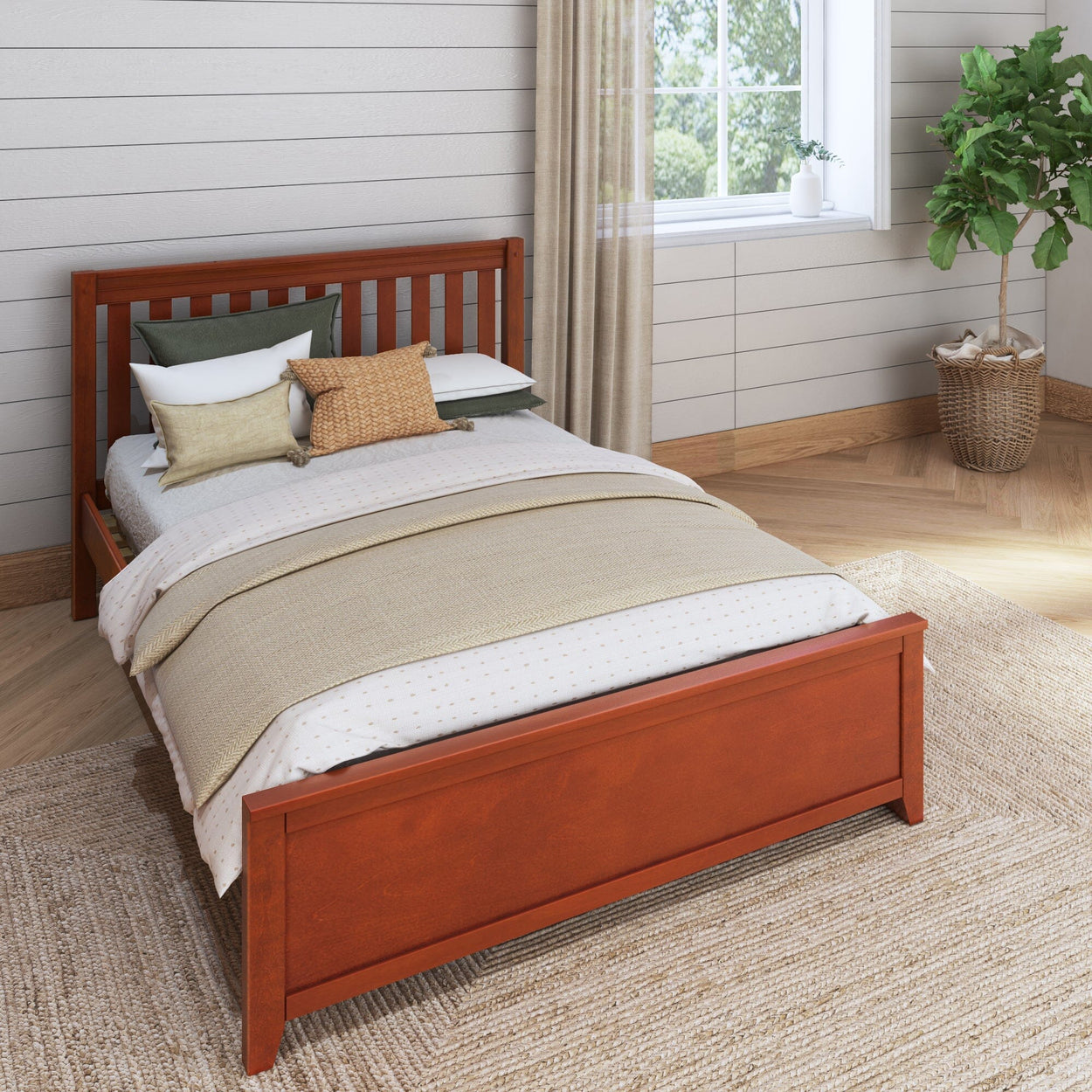 2160 XL UU CS : Kids Beds Full XL Traditional Bed with Underbed Dresser, Slat, Chestnut