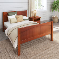 2180 CP : Kids Beds Full Traditional Bed with Low Bed End, Panel, Chestnut