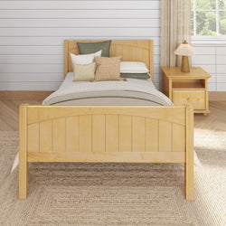 2180 NP : Kids Beds Full Traditional Bed with Low Bed End, Panel, Natural