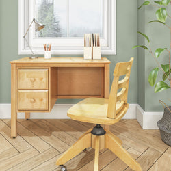 2445-001 : Desk Small 2 Drawer Desk, Natural