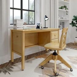 2454-001 : Desk Large 2 Drawer Desk, Natural