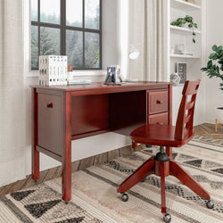 2454-003 : Desk Large 2 Drawer Desk, Chestnut