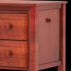 2454-003 : Desk Large 2 Drawer Desk, Chestnut