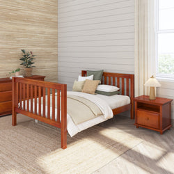 3060 XL CS : Kids Beds Queen Basic Bed - High, Slat, Chestnut