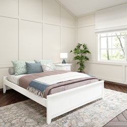 3075 XL W : Starter Bed Queen Platform Bed, White