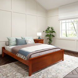 3075 XL C : Starter Bed Queen Platform Bed, Chestnut