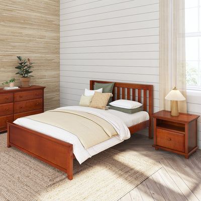 3160 XL CS : Starter Bed Queen Traditional Bed, Slat, Chestnut