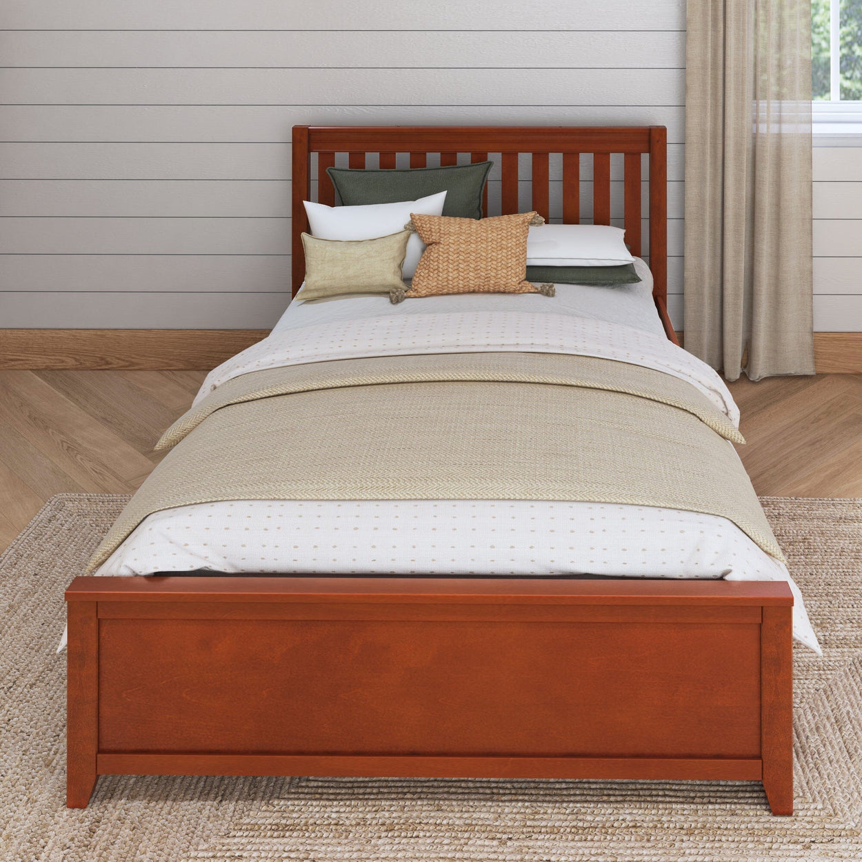 3160 XL UU CS : Kids Beds Queen Traditional Bed with Underbed Dresser, Slat, Chestnut