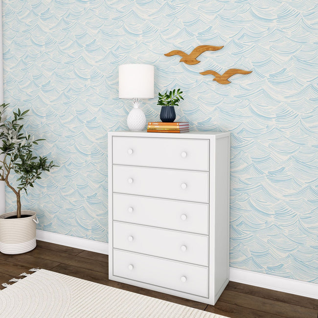 4550-002 : Furniture 5 Drawer Dresser, White