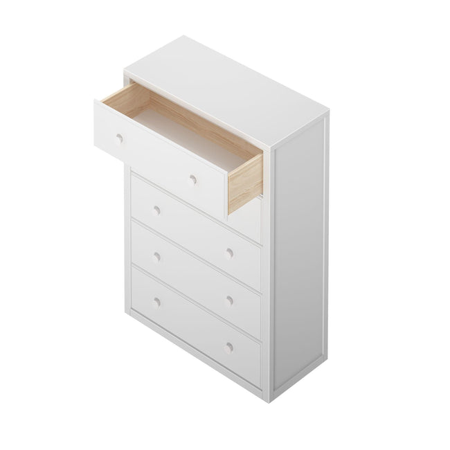 4550-002 : Furniture 5 Drawer Dresser, White