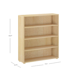 4640-001 : Bookcase Mid Bookcase, Natural- 37.5"