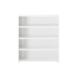 4640-002 : Bookcase Mid Bookcase, White- 37.5"