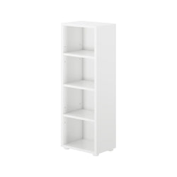 4643-002 : Bookcase Mid Bookcase, White- 15"