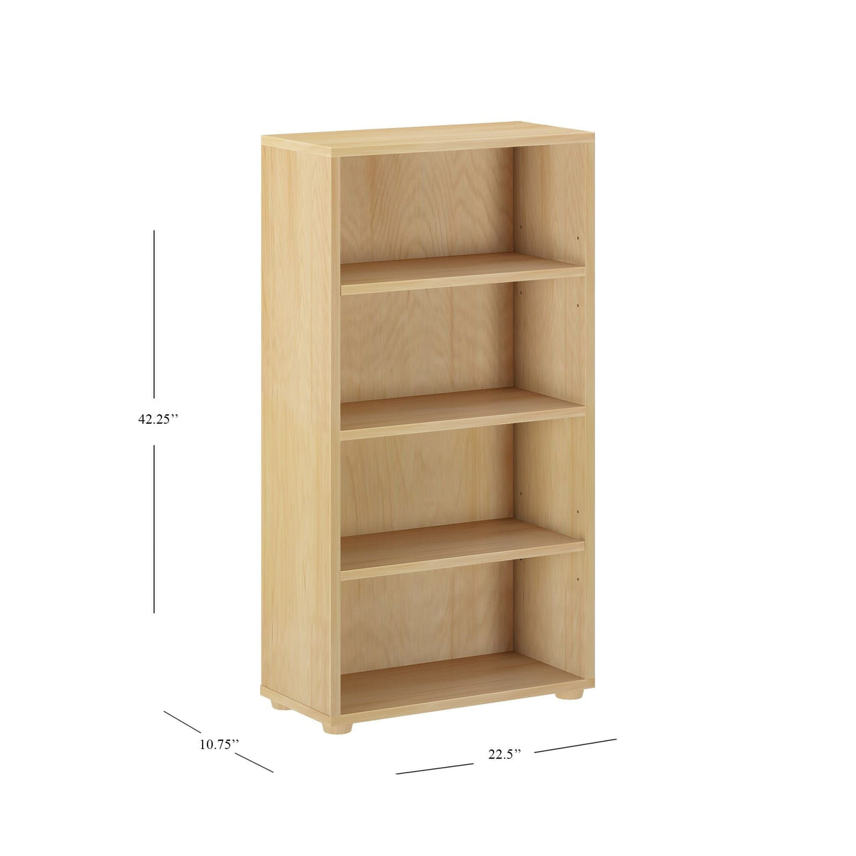 4645-001 : Bookcase Mid Bookcase, Natural- 22.5"