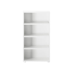 4645-002 : Bookcase Mid Bookcase, White- 22.5"