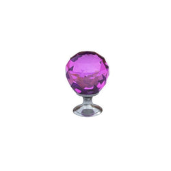 5121-110 : Hardware Ball Facet Crystal Knob, Fuschia