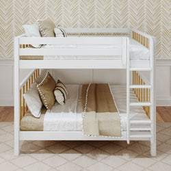 CLUNK XL MWS : Classic Bunk Beds Modern Queen High Bunk Bed with Straight Ladder on Front