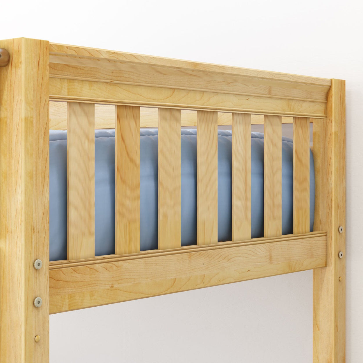 GOTIT NS : Classic Bunk Beds Twin Medium Bunk Bed with Angled Ladder on Front, Slat, Natural