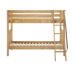 GOTIT XL NS : Classic Bunk Beds Twin XL Medium Bunk Bed with Angled Ladder on Front, Slat, Natural