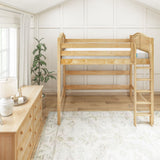 GRANDM XL MAT NC : Kids Beds Full XL Med HB High Loft Bed with Mattress, Curved, Natural