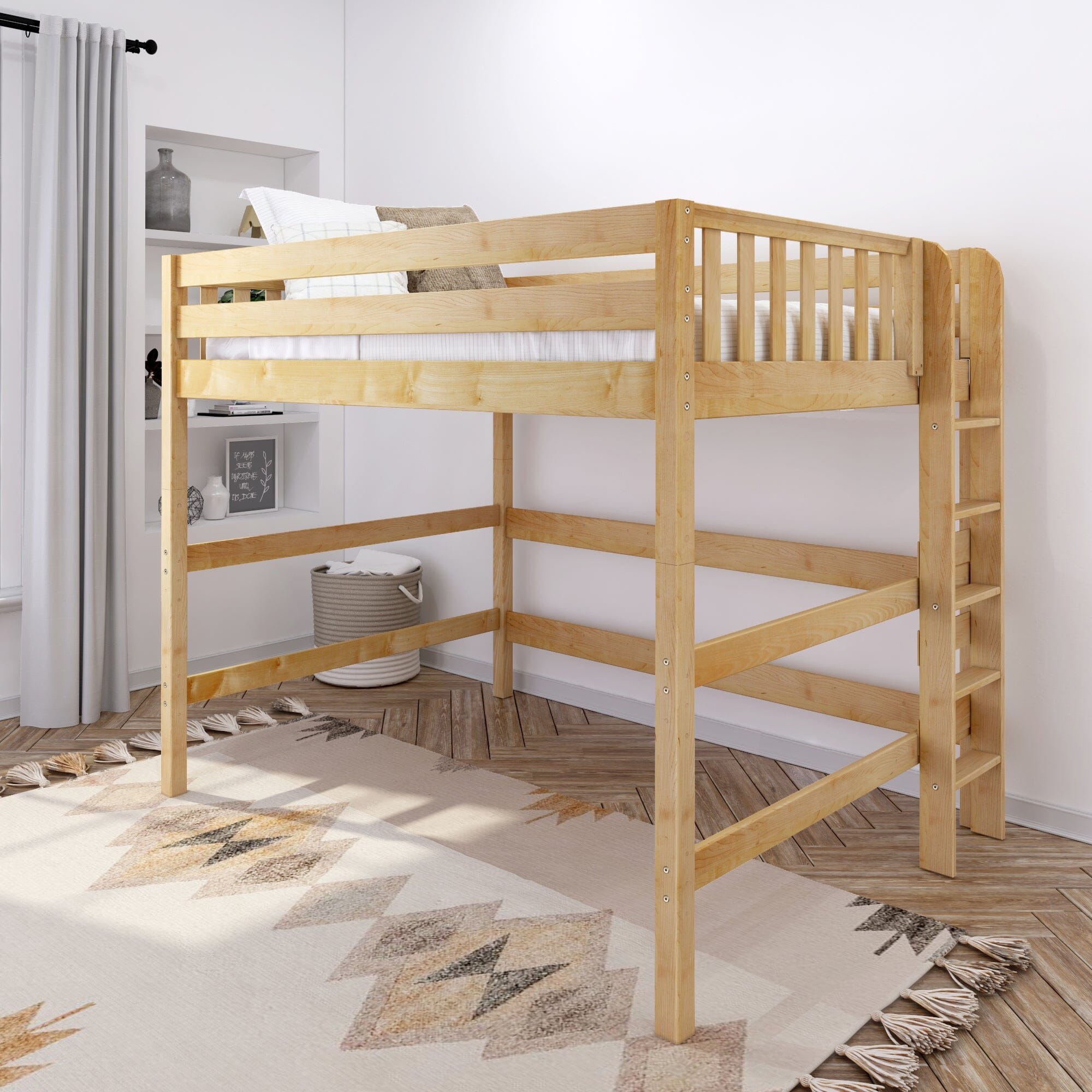 Queen High Loft Bed with Ladder – Maxtrix Kids