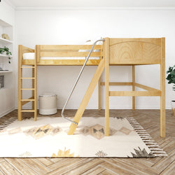 HIGHRISE NP : Corner Loft Bed Twin High Corner Loft Bed, Panel, Natural