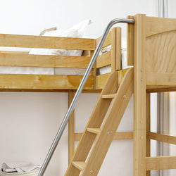 HIGHRISE NS : Corner Loft Beds Twin High Corner Loft Bed, Slat, Natural